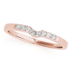 Curved Bands Half Eternity Ring in Gold & Platinum