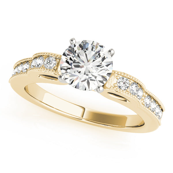 Devoted Prong-Set Round Diamond Engagement Ring — 9K/18K Gold & Platinum