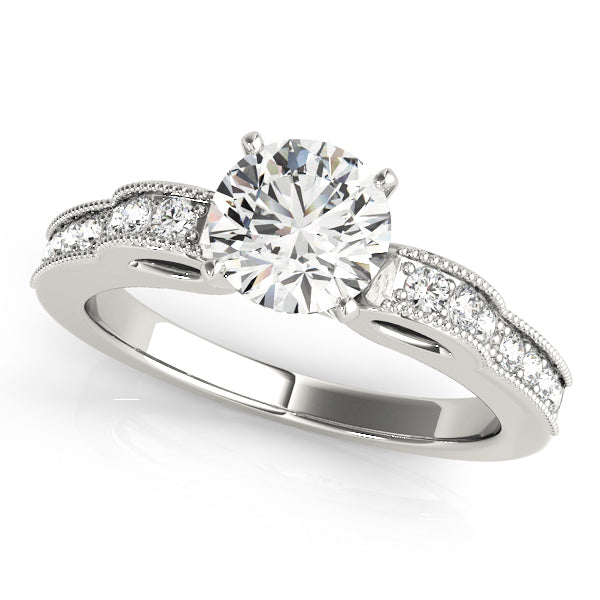 Devoted Prong-Set Round Diamond Engagement Ring — 9K/18K Gold & Platinum