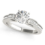 Devoted Prong-Set Round Diamond Engagement Ring — 9K/18K Gold & Platinum