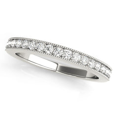 Prong Set Half Eternity Ring in Gold & Platinum