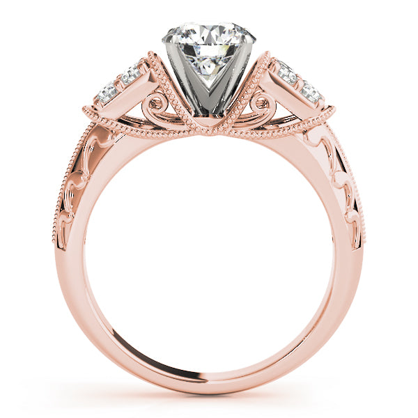 Adored Antique Round Diamond Engagement Ring — 9K/18K Gold & Platinum
