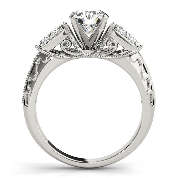 Adored Antique Round Diamond Engagement Ring — 9K/18K Gold & Platinum