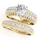 Noble Pave Round Diamond Engagement Ring — 9K/18K Gold & Platinum