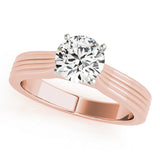 Classic Solitaires Round Diamond Engagement Ring — 9K/18K Gold & Platinum