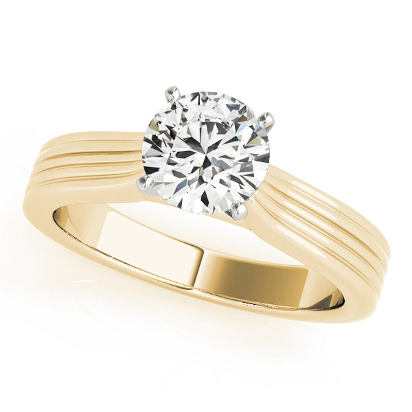 Classic Solitaires Round Diamond Engagement Ring — 9K/18K Gold & Platinum