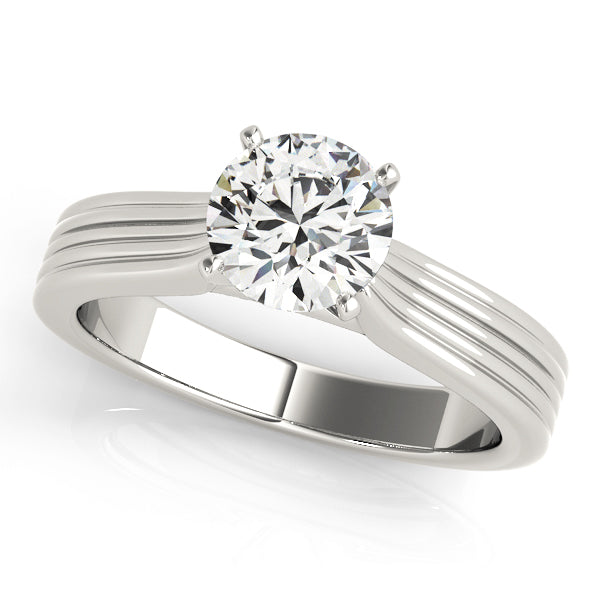 Classic Solitaires Round Diamond Engagement Ring — 9K/18K Gold & Platinum