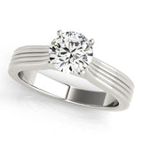Classic Solitaires Round Diamond Engagement Ring — 9K/18K Gold & Platinum