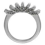 Prong Set Half Eternity Ring in Gold & Platinum