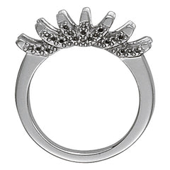 Prong Set Half Eternity Ring in Gold & Platinum