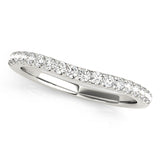 U-Prong Curved Half Eternity Ring in Gold & Platinum