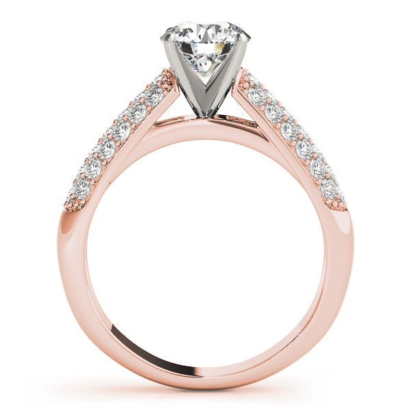 Heirloom Pave Round Diamond Engagement Ring — 9K/18K Gold & Platinum