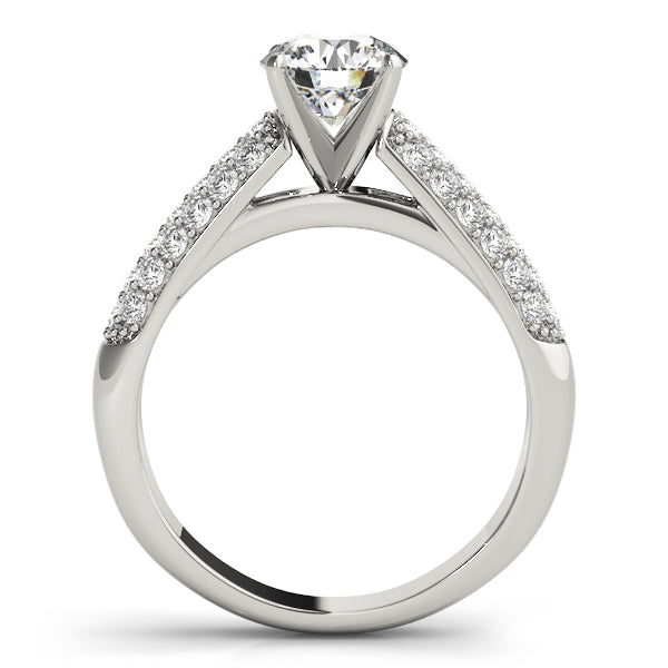 Heirloom Pave Round Diamond Engagement Ring — 9K/18K Gold & Platinum