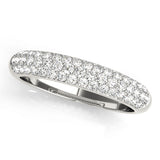 Pavã© Set Half Eternity Ring in Gold & Platinum