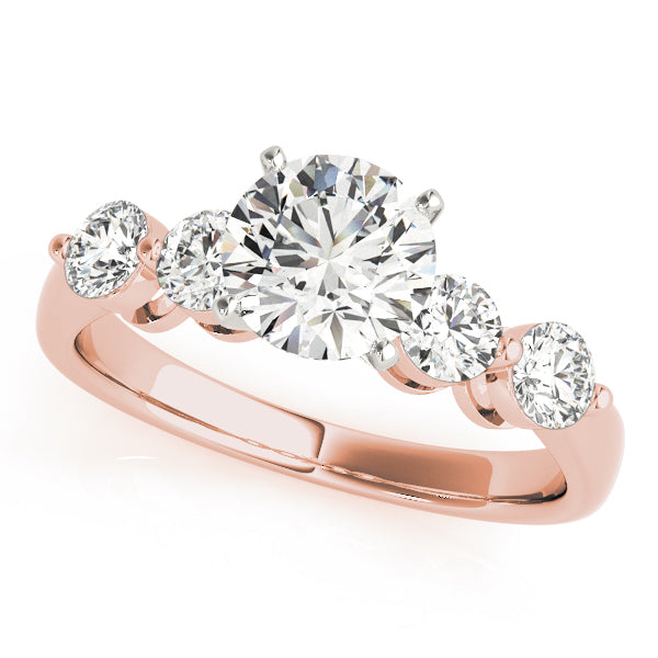 Luxe Prong-Set Round Diamond Engagement Ring — 9K/18K Gold & Platinum