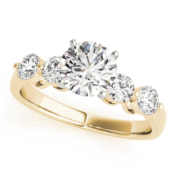 Luxe Prong-Set Round Diamond Engagement Ring — 9K/18K Gold & Platinum