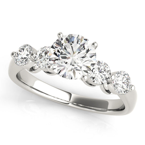 Luxe Prong-Set Round Diamond Engagement Ring — 9K/18K Gold & Platinum
