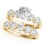 Luxe Prong-Set Round Diamond Engagement Ring — 9K/18K Gold & Platinum