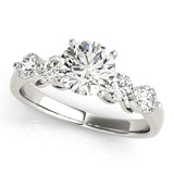 Luxe Prong-Set Round Diamond Engagement Ring — 9K/18K Gold & Platinum