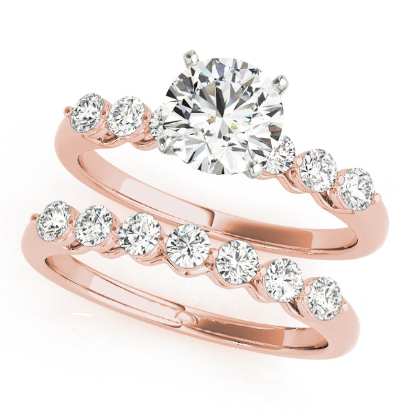 Refined Prong-Set Round Diamond Engagement Ring — 9K/18K Gold & Platinum