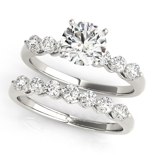 Refined Prong-Set Round Diamond Engagement Ring — 9K/18K Gold & Platinum