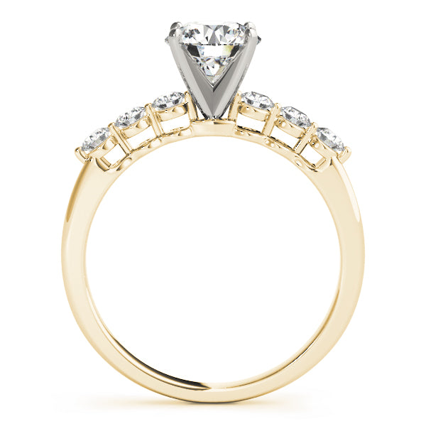 Refined Prong-Set Round Diamond Engagement Ring — 9K/18K Gold & Platinum