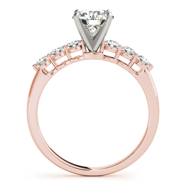 Refined Prong-Set Round Diamond Engagement Ring — 9K/18K Gold & Platinum
