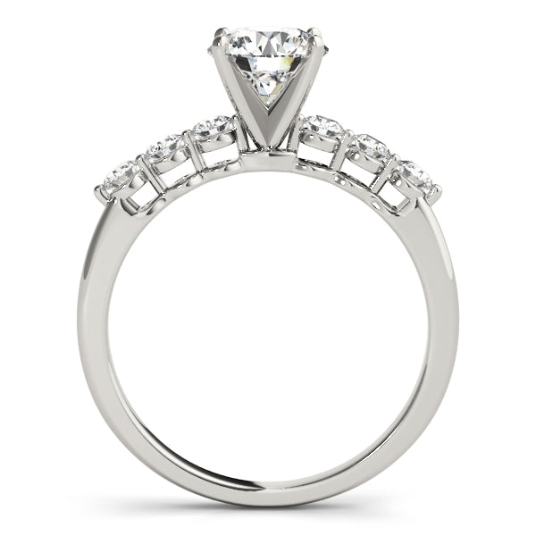 Refined Prong-Set Round Diamond Engagement Ring — 9K/18K Gold & Platinum