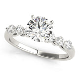 Refined Prong-Set Round Diamond Engagement Ring — 9K/18K Gold & Platinum