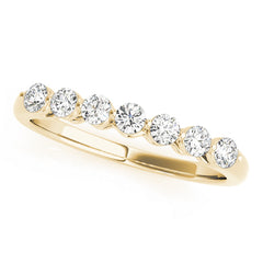 Prong Set Half Eternity Ring in Gold & Platinum