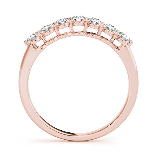 Prong Set Half Eternity Ring in Gold & Platinum