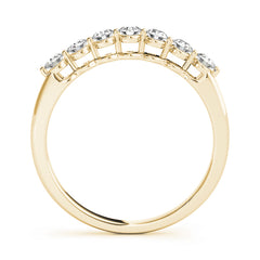 Prong Set Half Eternity Ring in Gold & Platinum