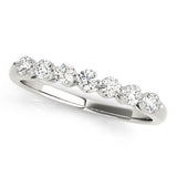 Prong Set Half Eternity Ring in Gold & Platinum