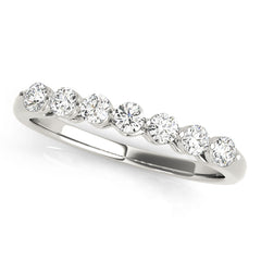 Prong Set Half Eternity Ring in Gold & Platinum