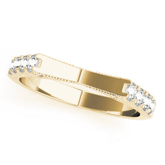 Prong Set Half Eternity Ring in Gold & Platinum