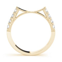 Prong Set Half Eternity Ring in Gold & Platinum
