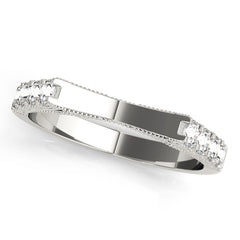 Prong Set Half Eternity Ring in Gold & Platinum