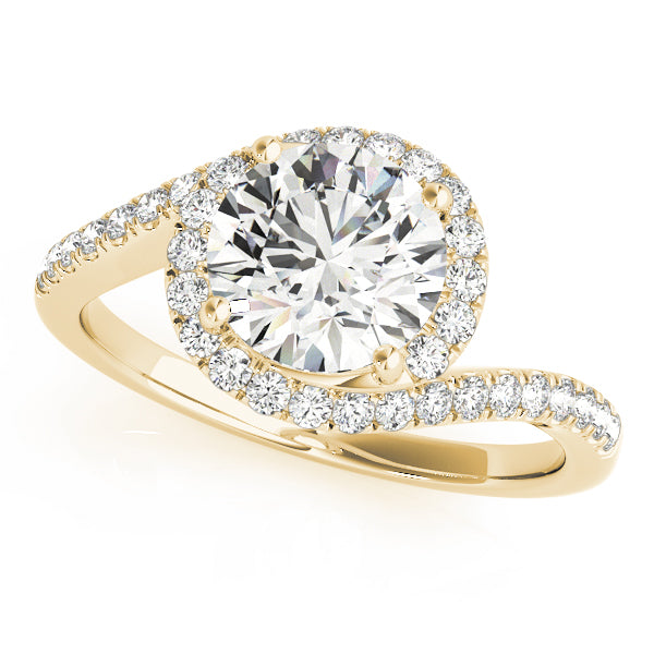 Bespoke Bypass Round Diamond Engagement Ring — 9K/18K Gold & Platinum