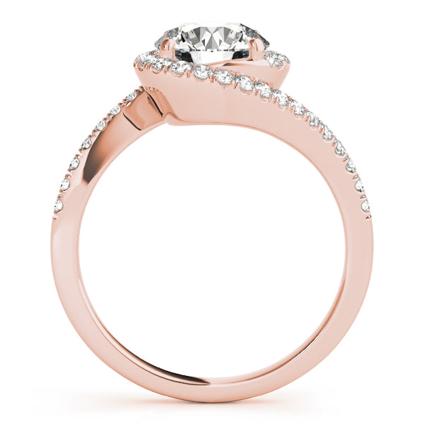 Bespoke Bypass Round Diamond Engagement Ring — 9K/18K Gold & Platinum