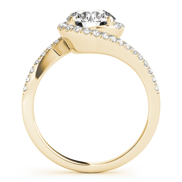 Bespoke Bypass Round Diamond Engagement Ring — 9K/18K Gold & Platinum