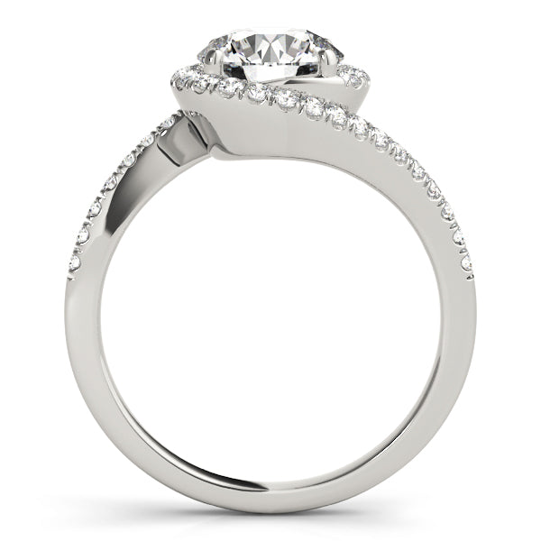 Bespoke Bypass Round Diamond Engagement Ring — 9K/18K Gold & Platinum