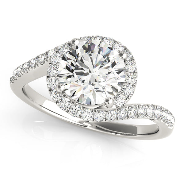 Bespoke Bypass Round Diamond Engagement Ring — 9K/18K Gold & Platinum