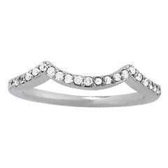 Curved Half Eternity Ring in Gold & Platinum