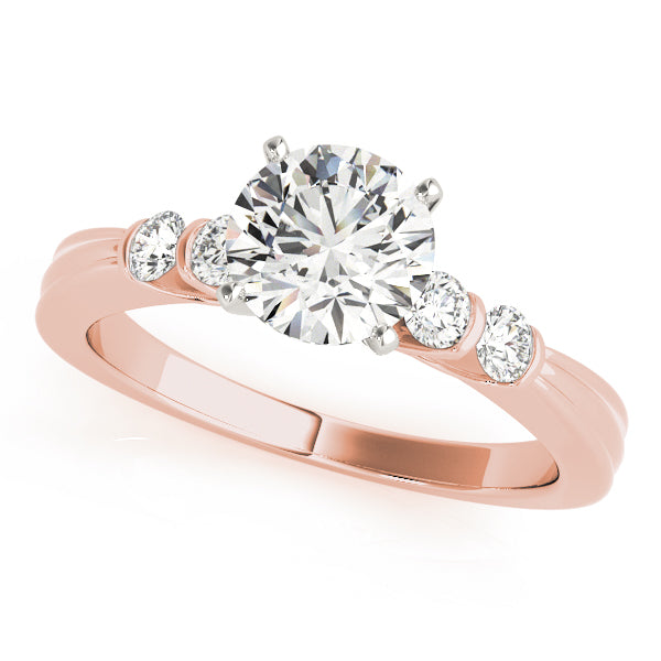 Sophisticated Prong-Set Round Diamond Engagement Ring — 9K/18K Gold & Platinum
