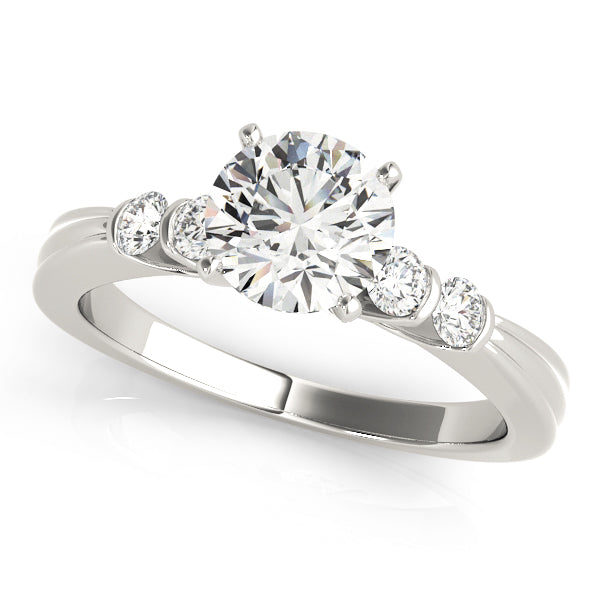 Sophisticated Prong-Set Round Diamond Engagement Ring — 9K/18K Gold & Platinum