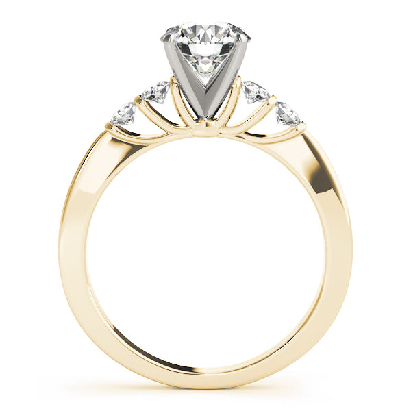 Sophisticated Prong-Set Round Diamond Engagement Ring — 9K/18K Gold & Platinum