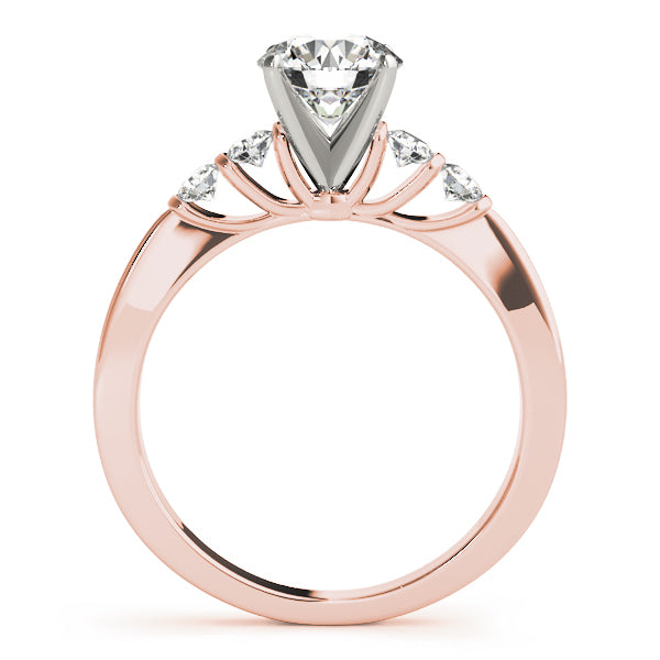 Sophisticated Prong-Set Round Diamond Engagement Ring — 9K/18K Gold & Platinum