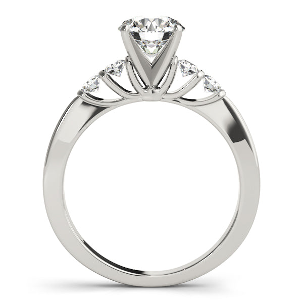 Sophisticated Prong-Set Round Diamond Engagement Ring — 9K/18K Gold & Platinum