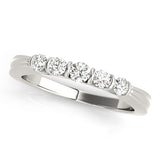 Bar Set Half Eternity Ring in Gold & Platinum