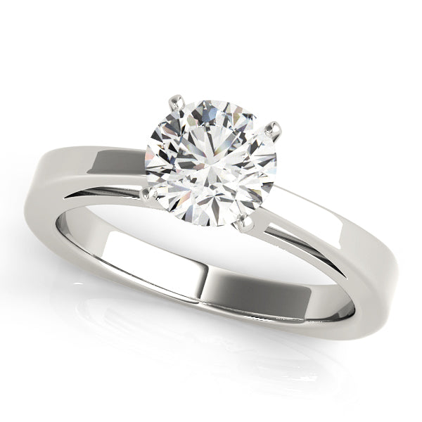 Radiant Solitaires Round Diamond Engagement Ring — 9K/18K Gold & Platinum